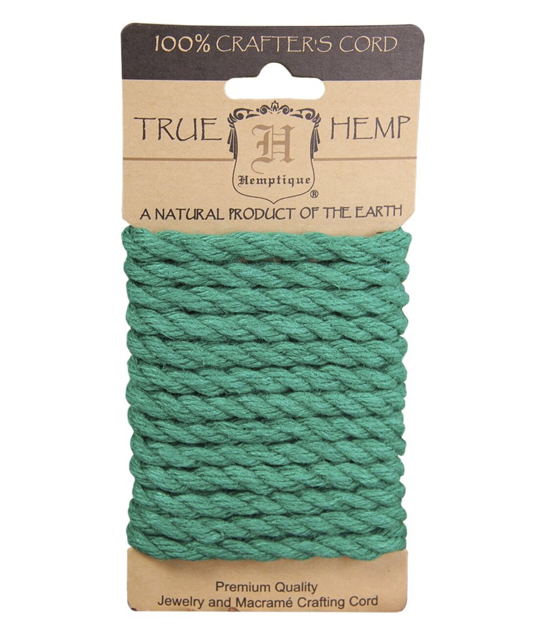 Hemptique 6mm Twisted Hemp Rope Cards Eco Friendly Sustainable Naturally Grown Jewelry Bracelet Making Paper Crafting Scrapbooking Bookbinding Mixed Media Crocheting Macrame Seasonal Holiday Gift Wrapping Outdoor Gardening